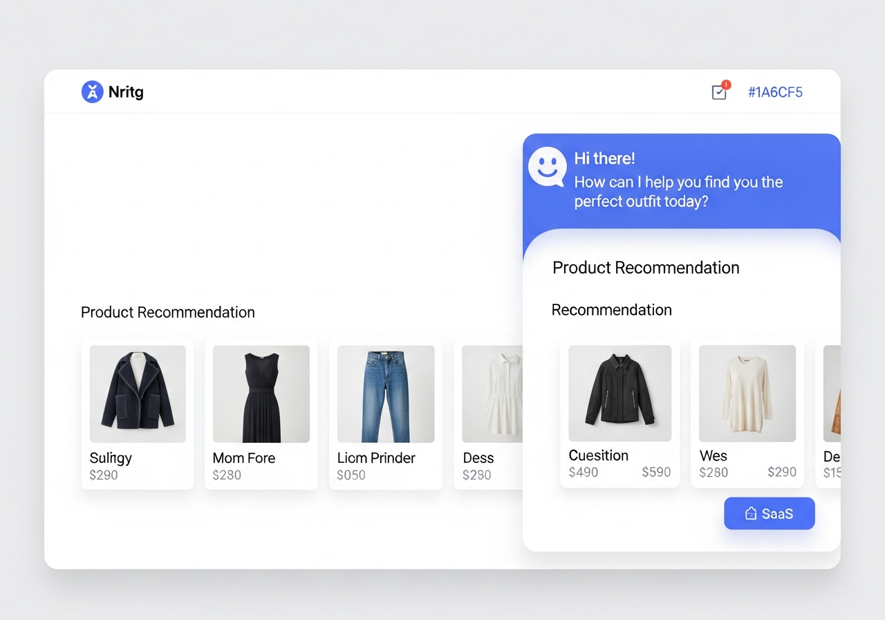 Chat widget with product recommendations